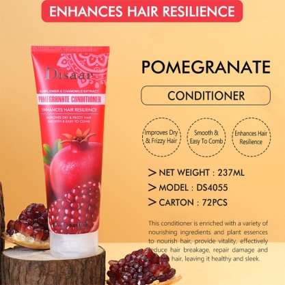 Organic Pomegranate Leave-In Hair Conditioner with Sunflower Oil and Chamomile, Improves Dry and Frizzy Hair Organic Pomegranate Leave-In Hair Conditioner with Sunflower Oil and Chamomile, Improves Dry and Frizzy Hair