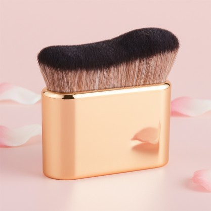 Vegan Luxury Makeup Brush Portable Durable Shiny Gold Body Foundation Brush Vegan Luxury Makeup Brush Portable Durable Shiny Gold Body Foundation Brush
